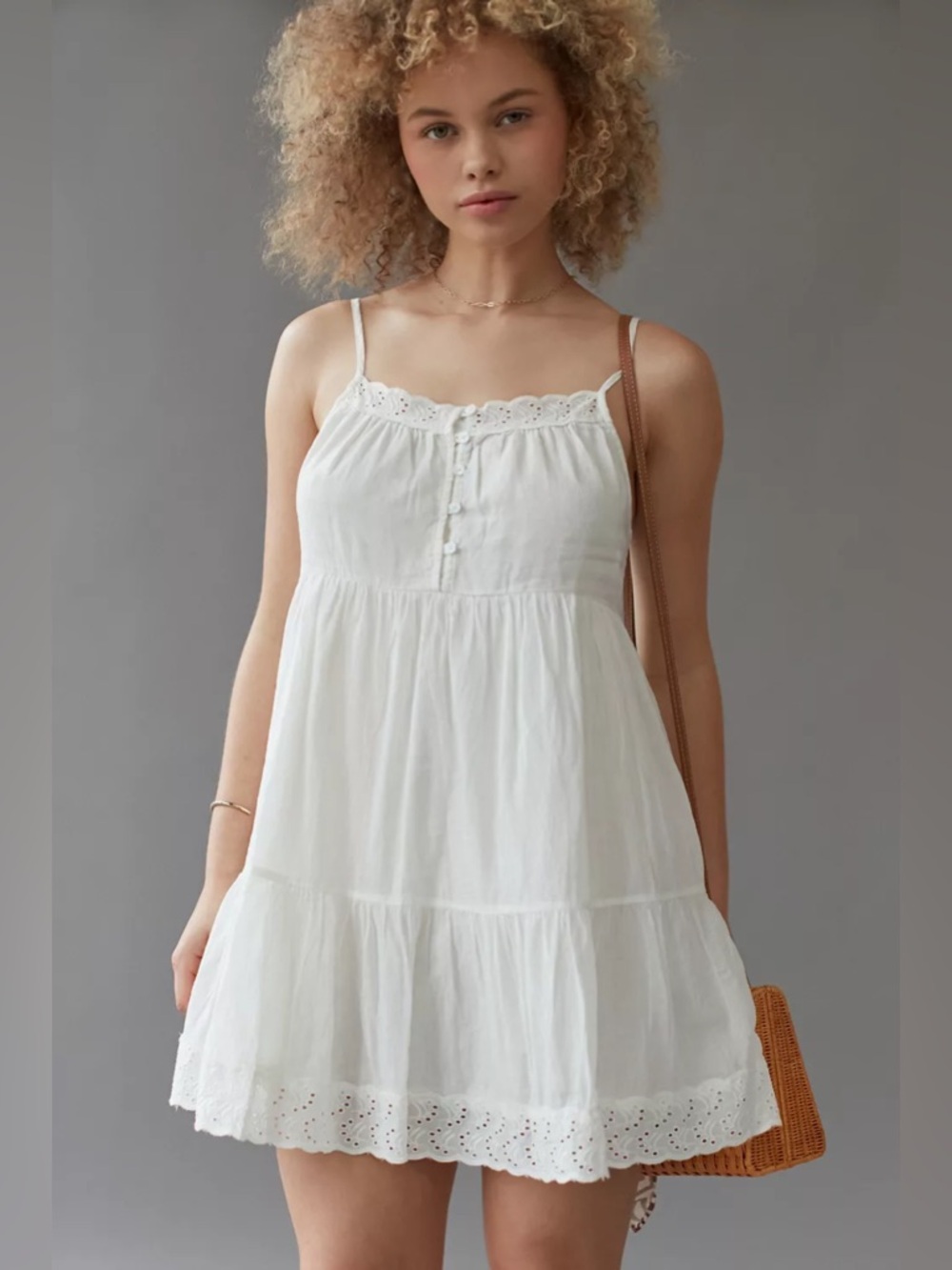 UO Hanna Cecilia Tiered Mini Dress